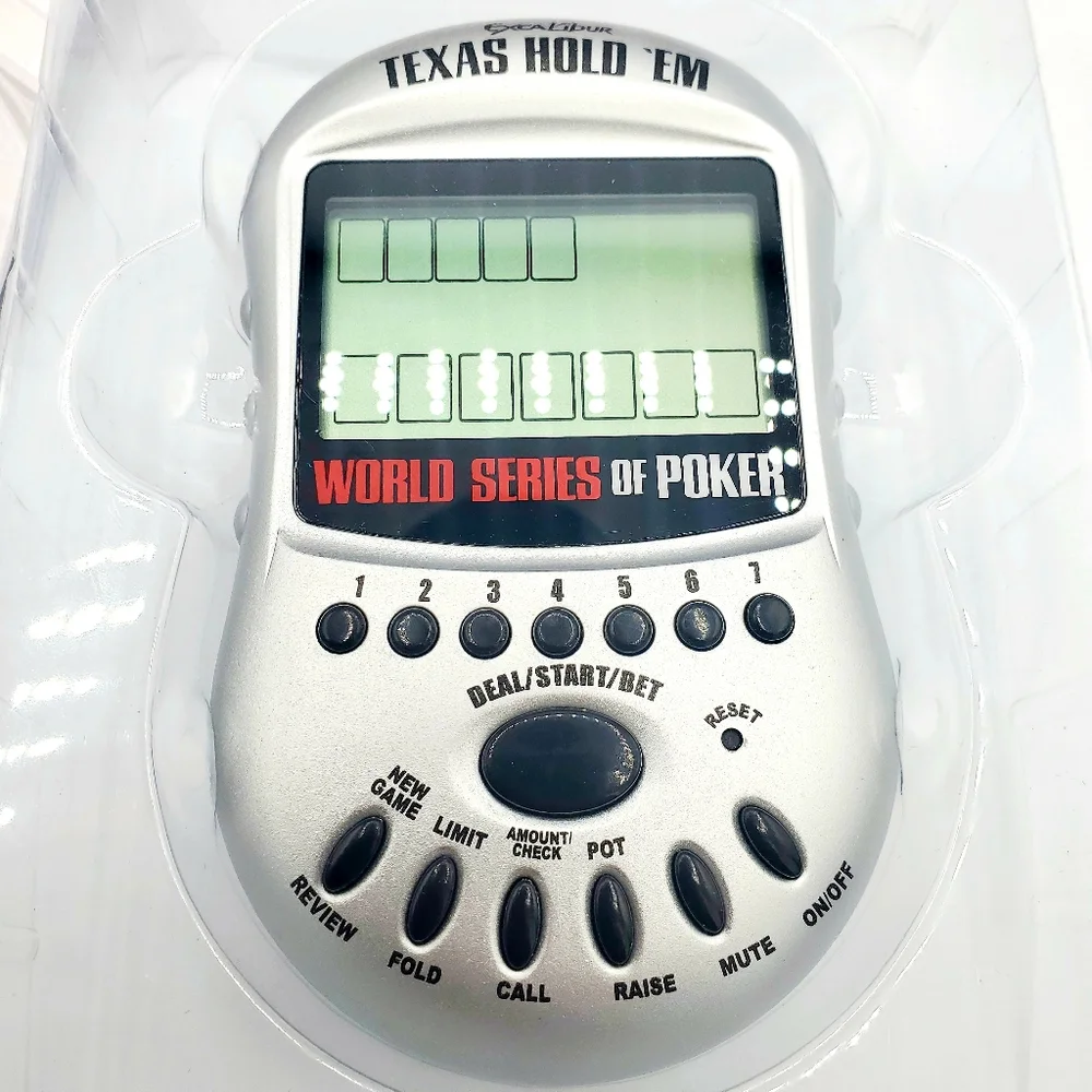 2004 Excalibur World Series Poker Texas Hold Em Handheld Electronic Game New NIB